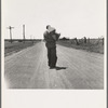 Man going home with relief. Bought provisions. Near Oil City, Oklahoma. Carter County