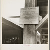 Sign at a tomato packing shed for migrant and local labor. Hazlehurst, Mississippi