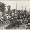Cotton hoers loading at Memphis, Tennessee for the day's work in Arkansas