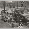 Cotton hoers loading at Memphis, Tennessee for the day's work in Arkansas