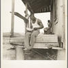 Sharecropper eating near Clarksdale, Mississippi