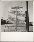 Chamber of Commerce sign. Drew, Mississippi