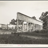 Remains of storefronts in Fullerton, Louisiana, an abandoned lumber town