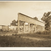 Remains of storefronts in Fullerton, Louisiana, an abandoned lumber town