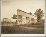 Remains of storefronts in Fullerton, Louisiana, an abandoned lumber town