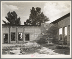 Some of the walls of the bank still stand at Fullerton, Louisiana, abandoned lumber town