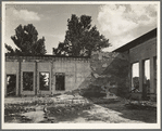 Some of the walls of the bank still stand at Fullerton, Louisiana, abandoned lumber town