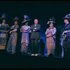 Robert Preston [center], Helen Raymond [right] and unidentified others in the stage production The Music Man