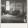 Interior of plantation house now vacant but for two rooms occupied by an old Negro couple. Negro tenants, Greene County, Georgia