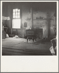 Interior of plantation house now vacant but for two rooms occupied by an old Negro couple. Negro tenants, Greene County, Georgia