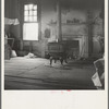Interior of plantation house now vacant but for two rooms occupied by an old Negro couple. Negro tenants, Greene County, Georgia