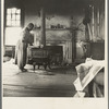 Interior of plantation house now vacant but for two rooms occupied by an old Negro couple. Negro tenants, Greene County, Georgia