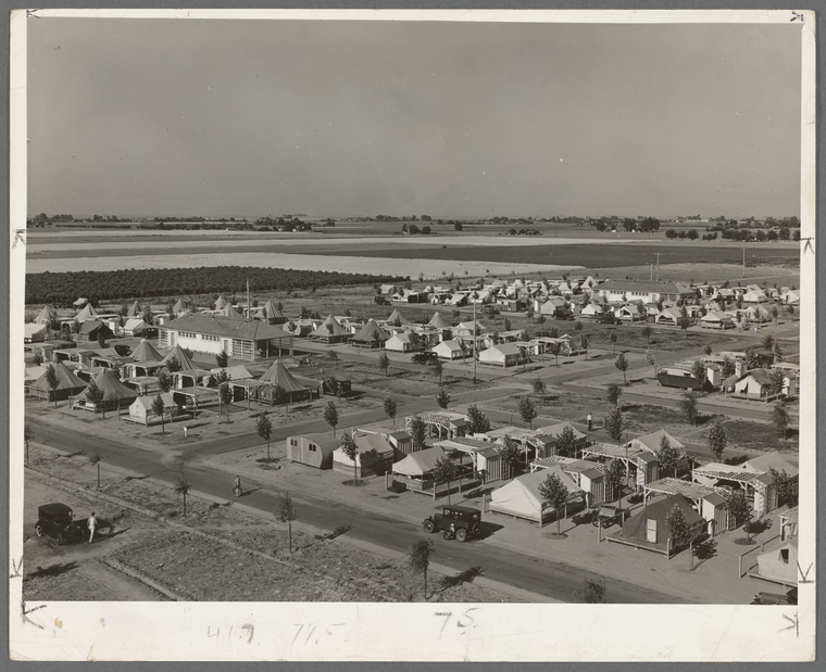 Farm Security Administration camp for migrant agricultural workers at