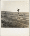 Mailbox in Dust Bowl. Coldwater District, north of Dalhart, Texas.