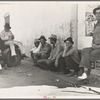 Migrant agricultural workers, idle in town during the potato harvest. Shafter, California