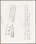 O.O. Mills, United States Postmaster at Carey. Childress County, Texas. "The tractors are keeping our families from making a living"