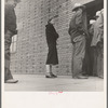 Destitute farm labor families come to Farm Security Administration distributing depot to apply for food grant. Kern County, California