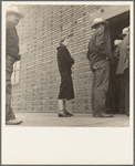 Destitute farm labor families come to Farm Security Administration distributing depot to apply for food grant. Kern County, California