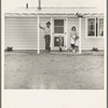 Type of house in Shafter camp for migratory workers, California. These homes represent a first step in stabilization of this group. This is the first family to be selected by Farm Security Administration for housing