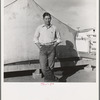 Migrant cotton picker's child who lives in a tent in the government camp instead of along the highway or in a ditch bank. Shafter Camp for migrants, California