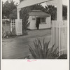 Shafter camp for migratory agricultural workers, Farm Security Administration. Entrance and office. California