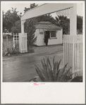 Shafter camp for migratory agricultural workers, Farm Security Administration. Entrance and office. California