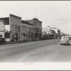 Up the main street of a valley town. Gilroy, California