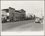 Up the main street of a valley town. Gilroy, California