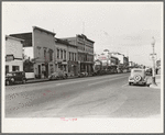 Up the main street of a valley town. Gilroy, California