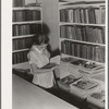 Arvin camp for migrant workers (Farm Security Administration-FSA) California. A small library in camp with Works Progress Administration (WPA) librarian in charge is now available to agricultural workers