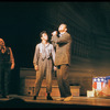 Danny Carroll, Robert Preston [center] and unidentified others in the stage production The Music man