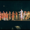 David Burns [left] Robert Preston, Barbara Cook [center] and unidentified others in the stage production The Music Man