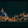 David Burns [left] and unidentified others in the stage production The Music Man