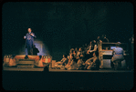 David Burns [left] and unidentified others in the stage production The Music Man