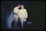 Robert Preston and Iggie Wolfington in the stage production The Music Man