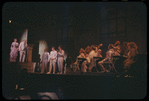 Barbara Cook, David Burns [left], Robert Preston [center] and unidentified others in the stage production The Music Man