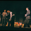 Robert Preston [right] and unidentified others in the stage production The Music Man