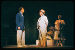 Robert Preston, David Burns and Dusty Worrall in the stage production The Music Man