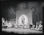 David Burns [left] and unidentified others in the stage production The Music Man