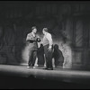 Robert Preston and Iggie Wolfington in the stage production The Music Man