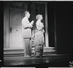 Robert Preston and Barbara Cook in the stage production The Music Man