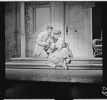Robert Preston and Barbara Cook in the stage production The Music Man