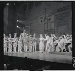 Barbara Cook, Robert Preston [center] and unidentified others in the stage production The Music Man