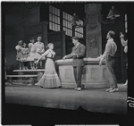 Barbara Cook, Robert Preston [center] and unidentified others in the stage production The Music Man