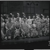 Robert Preston, Barbara Cook [center] and unidentified others in the stage production The Music Man