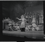 Helen Raymond [center] and unidentified others in the stage production The Music Man