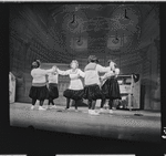 Helen Raymond [center] and unidentified others in the stage production The Music Man