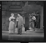 Barbara Cook, David Burns [left] and unidentified others in the stage production The Music Man