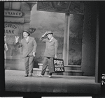 Iggie Wolfington and Robert Preston in the stage production The Music Man