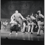 Iggie Wolfington [center] and unidentified others in the stage production The Music Man